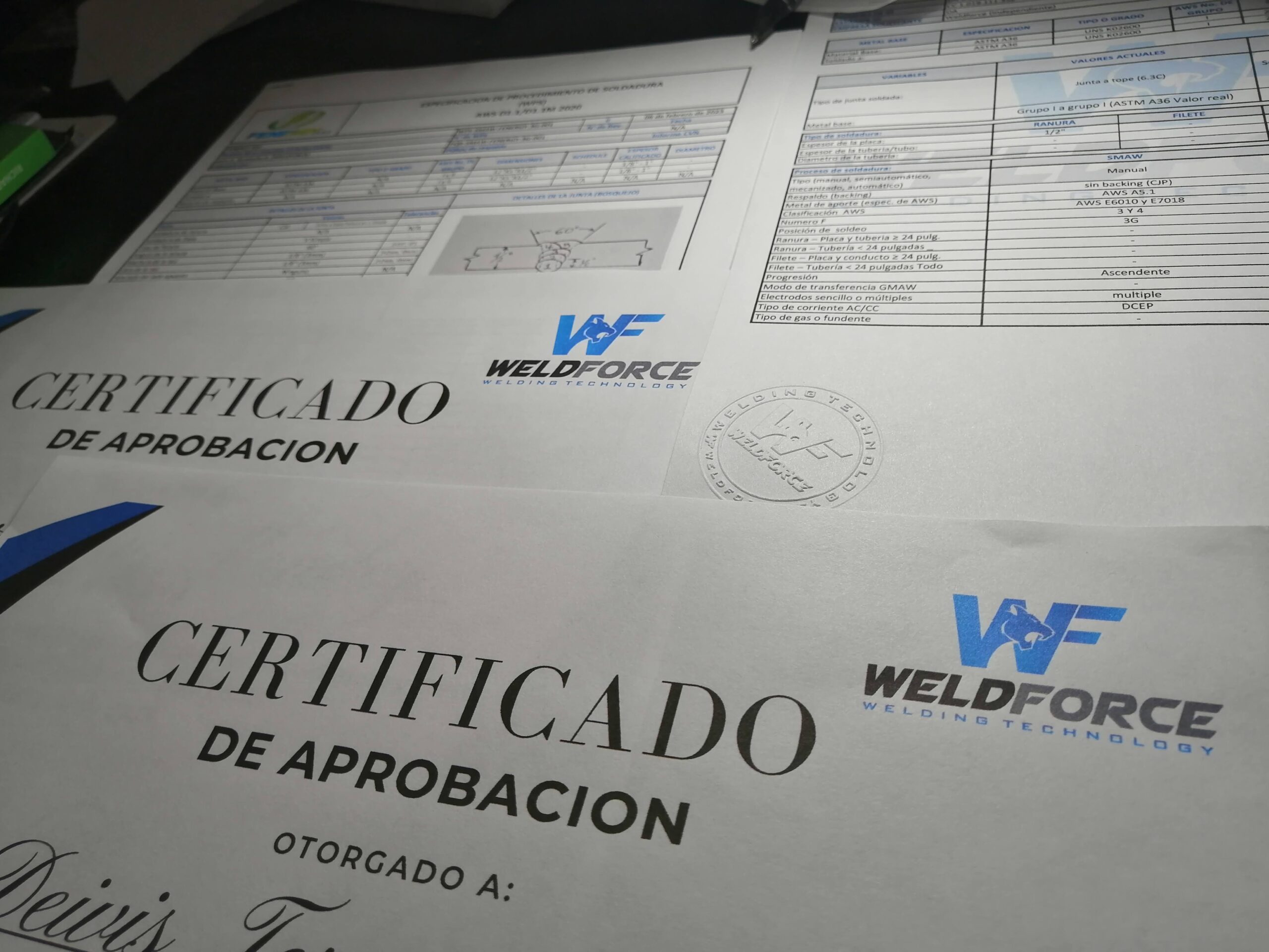 certificación de soldador